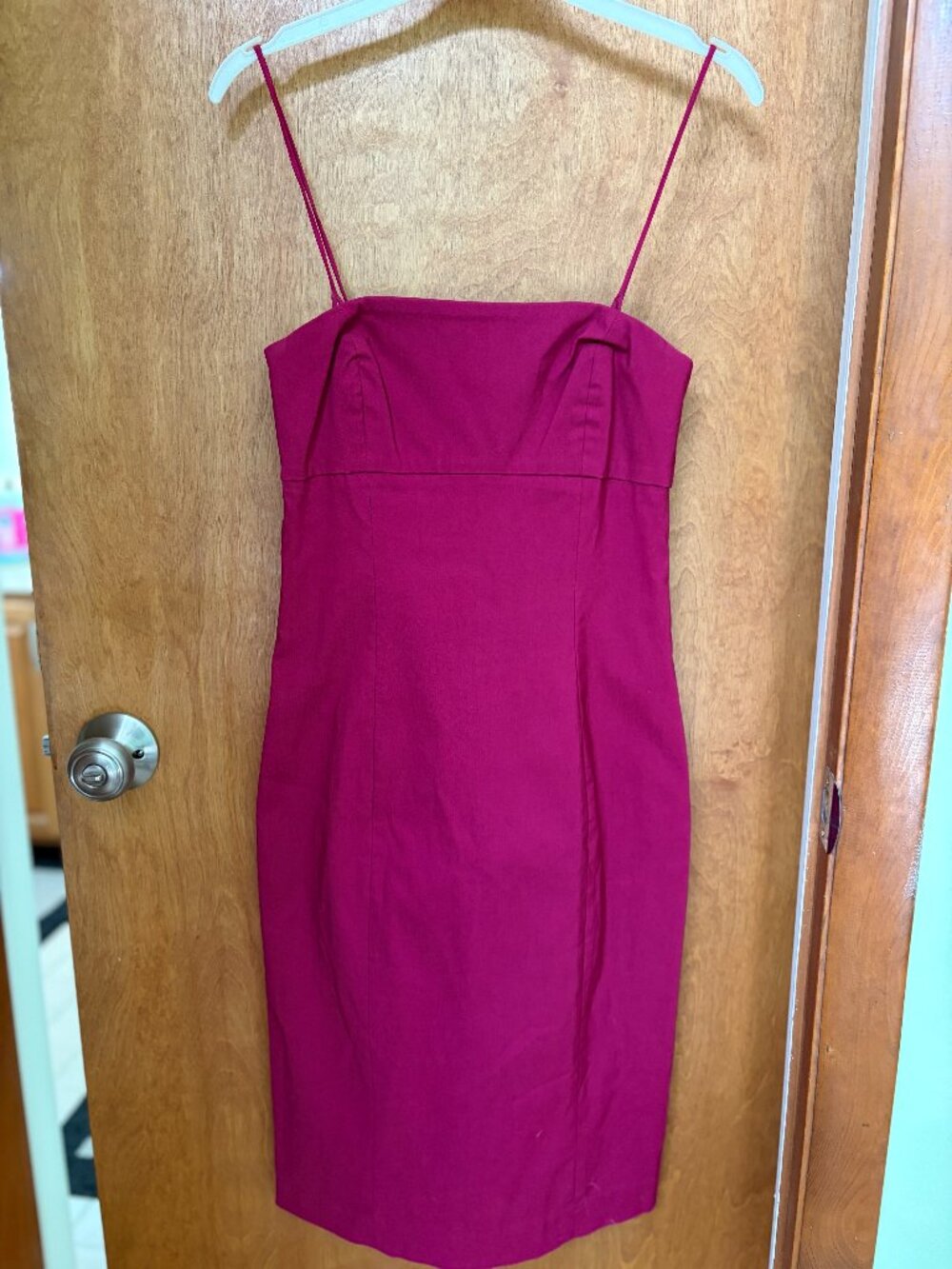 Vintage 1999 GUESS Fuchsia Bodycon Midi Dress | Juniors 7 (Fits Women's 2/4)
